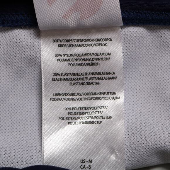 Sun & Sea Strappy Convertible Two Piece Bikini Halter Strapless Navy Blue Size M - Picture 11 of 14